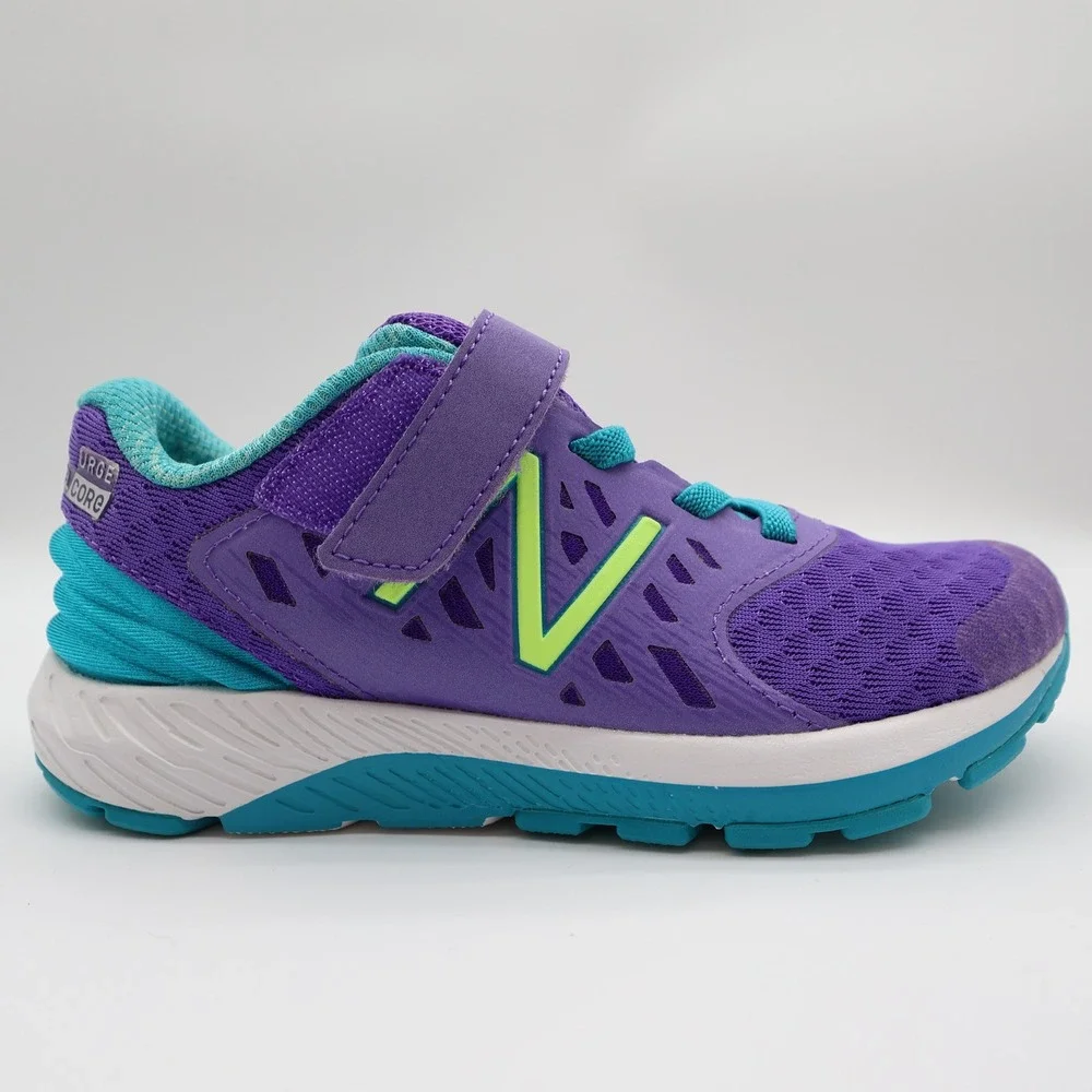 New Balance KVURGPPP Running Shoes Kids 1.5 Purple Mesh Hook Athletic Sneaker